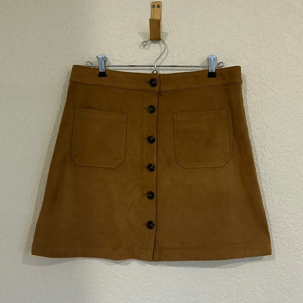 Marine Layer Suede Mini Skirt - Picture 2 of 4